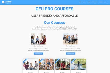 CEU PRO Courses website